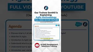 Agile Methodology Explained by Senthil  AJSD Academy Trainees Presentation [upl. by Kern]