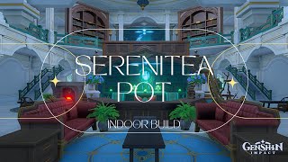 INDOOR FONTAINE BUILD W ID  Genshin Impact genshinimpact sereniteapot fontaine genshin [upl. by Nester]