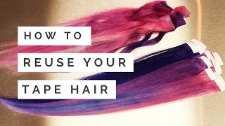 How to Reuse Your TapeIn Hair Extensions  DoctoredLockscom [upl. by Niabi]