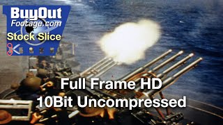 Naval AntiAircraft Guns  Battle of Midway  WW2 Stock Footage [upl. by Eitsyrhc]