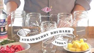 Strawberry Rhubarb Vodka Recipe  Flavored Vodka Series by Everclear® [upl. by Zennie]