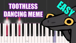 Toothless Dancing Meme Driftveil City  EASY Piano TutorialCover [upl. by Landrum26]