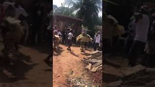 Amokwe masquerade performing during Ochuchuafor festival [upl. by Ahsimek807]