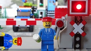 Lego train level crossing 7835 fully automated by Arduino [upl. by Anitsugua]