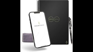 Rocketbook  Smart Reusable Notebook  Core Executive Size Spiral Notebook  Infinity Black [upl. by Eronaele537]