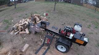 American CLS Log Splitter use and review Splitting oak firewood [upl. by Warwick]