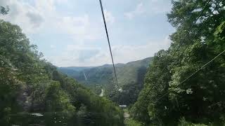 Aerial Tram At Pipestem Resort State Park West Virginia Part 1 [upl. by Llerehc]