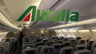 TRIP REPORT  Alitalia NEW CABIN Classica Economy  A330200  Rome  Abu Dhabi [upl. by Atinnek692]