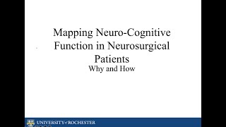 SubI Presentation Mapping NeuroCognitive Function in Neurosurgical Patients September 20 2023 [upl. by Boyce]