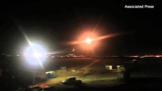 Israels Iron Dome System Intercepts Rocket [upl. by Lust]