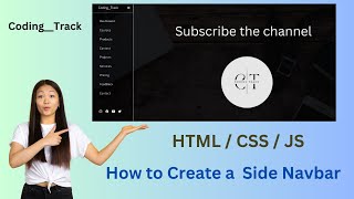 Side Navbar  HTML  CSS  JavaScript  CodingTrack [upl. by Karia]