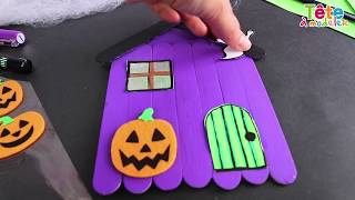 👻✂TUTO La maison hantée dHalloween  Une vidéo by Tête à modeler [upl. by Naols]