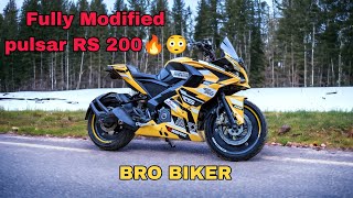 1108017 Front tyre INSTALLATION MY PULSAR RS 200 🔥  Upsize Tyre  Bro Biker Tripura modified [upl. by Sessler]