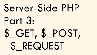 ServerSide PHP Part 3 GET POST and REQUEST [upl. by Assecnirp248]