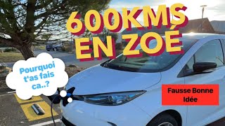 Je fais 600KMS en RENAULT ZOE 14HEURES DE ROUTE VLOG [upl. by Aundrea31]