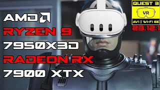 Robocop Rogue City UEVR  Meta Quest 3  AV1 CODEC  WiFi 6E  RX 7900 XTX  R9 7950X3D [upl. by Lavoie]