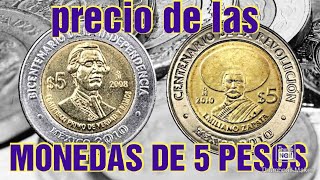 MONEDAS CONMEMORATIVAS DE 5 PESOS [upl. by Lledualc12]