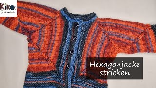 Kikos Strickschule  Anleitung  Hexagon Stricken [upl. by Lladnar]