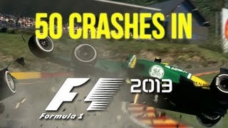 F1 2013 crashes compilation [upl. by Atinna]