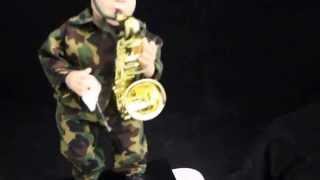 Dancing Soldier Saxophone Warfare Puppetry Figure Pakistan Toy God Bless America [upl. by Attiuqal]