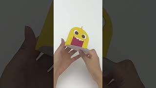 Lets Make a BigMouthed Paper Shark Family 😛 babyshark pinkfongshorts [upl. by Hammer]