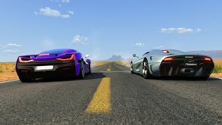 Rimac Nevera vs Hypercars Drag Race Regera FXX K Evo P72 Concept One LaFerrari [upl. by Akkire556]