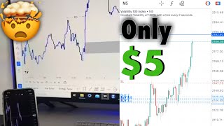 5 to 100 in 30 minutes🤑🔥Volatility index flipping powerful strategy revealed‼️ volatility75 [upl. by Annad]