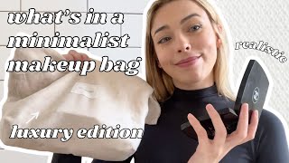 WHATS IN A LUXURY MINIMALIST MAKEUP BAG shesfrench [upl. by Screens]