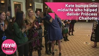 Kate bumps into midwife who helped deliver Princess Charlotte [upl. by Korey]