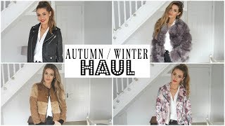 AUTUMN WINTER TRY ON HAUL 2017 coats and jackets ZARA PRIMARK ASOS NEWLOOK MANGO TOPSHOP [upl. by Yv]