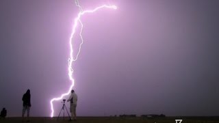 MASSIVELY CHARGED positive lightning strike [upl. by Ayirp]