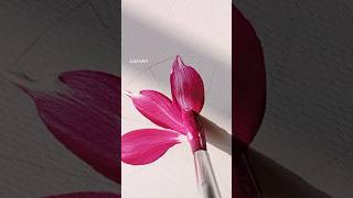 Easy flower painting for beginners shorts flowerpainting viralvideo trending art [upl. by Brianne589]