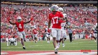 Ohio State Football Carnell Tates Long Touchdown Reception [upl. by Grani112]