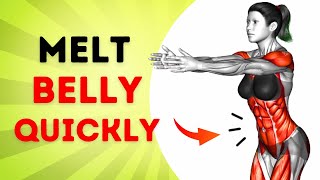 How to LOSE BELLY FAT in 7 days Belly waist amp abs ➜ 30 minute STANDING Workout  100 GUARANTEED [upl. by Euqininod]