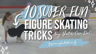 10 FUN FIGURE SKATING TRICKS ANY SKATER CAN DO⛸journeybacktotheice [upl. by Cuttler]