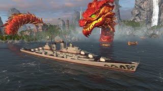 176k dmg  Tier 9 Respawn gameplay  Sejong tech tree panasian cruiser  World of Warships Blitz [upl. by Thamora]