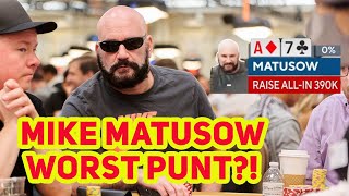 Mike Matusow Worst World Series of Poker Hand Ever PLUS INTERVIEW [upl. by Annecorinne]