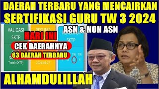 DAERAH DIAKHIR OKTOBER YANG SUDAH MENCAIRKAN SERTIFIKASI GURU TW 3 TAHUN 2024 [upl. by Ahsiemal]