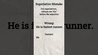 Comparatives amp Superlatives Common Mistakes learnenglish englishlanguage english englishgrammar [upl. by Eladal]