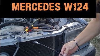 Mercedes Benz W124  How to change the hood bonnet release lever DIY [upl. by Valorie]