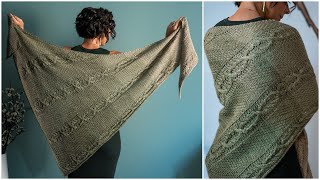 StepbyStep How to Knit the Gorgeous Cables in the Stunningly Elegant Vineyard Shawl [upl. by Thomasine]