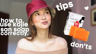 HOW TO USE KOJIE SAN WHITENING SOAP CORRECTLY TO MAKE IT EFFECTIVE dos donts amp tips  ARA G [upl. by Ratcliff]