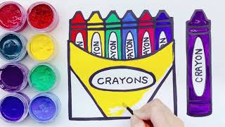 How to draw crayons  Crayon Drawing  Crayons [upl. by Ardnazil]