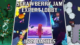 Celeste Strawberry Jam TAS  Expert Lobby Minimum Dashes in 12412638 and 1689 dashes [upl. by Sinnaiy]