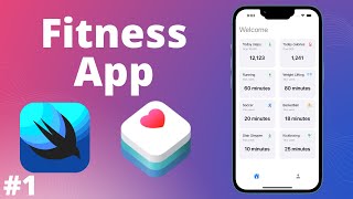 Fetch Users Step Data with HealthKit  Fitness App SwiftUI 1 [upl. by Airyt]