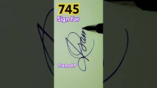 Signature Style Mastering PramodPs Tutorial ✍️🎥 calligraphyart sign model [upl. by Ruffin]