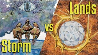 Brainstorm MTG  Legacy Magic the Gathering  Storm VS Lands [upl. by Odille]