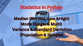 Statistics in Python Mean Median Mode Variance amp Standard Deviation Explained [upl. by Mori]