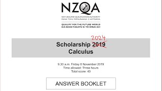 Suboptimal Playz  2024 NZQA Scholarship Calculus Speedrun [upl. by Atiral899]