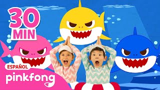 🦈Baile del Tiburón Bebé  30 MIN⏰  Baby Shark Dance  Pinkfong Canciones Infantiles [upl. by Silverts]